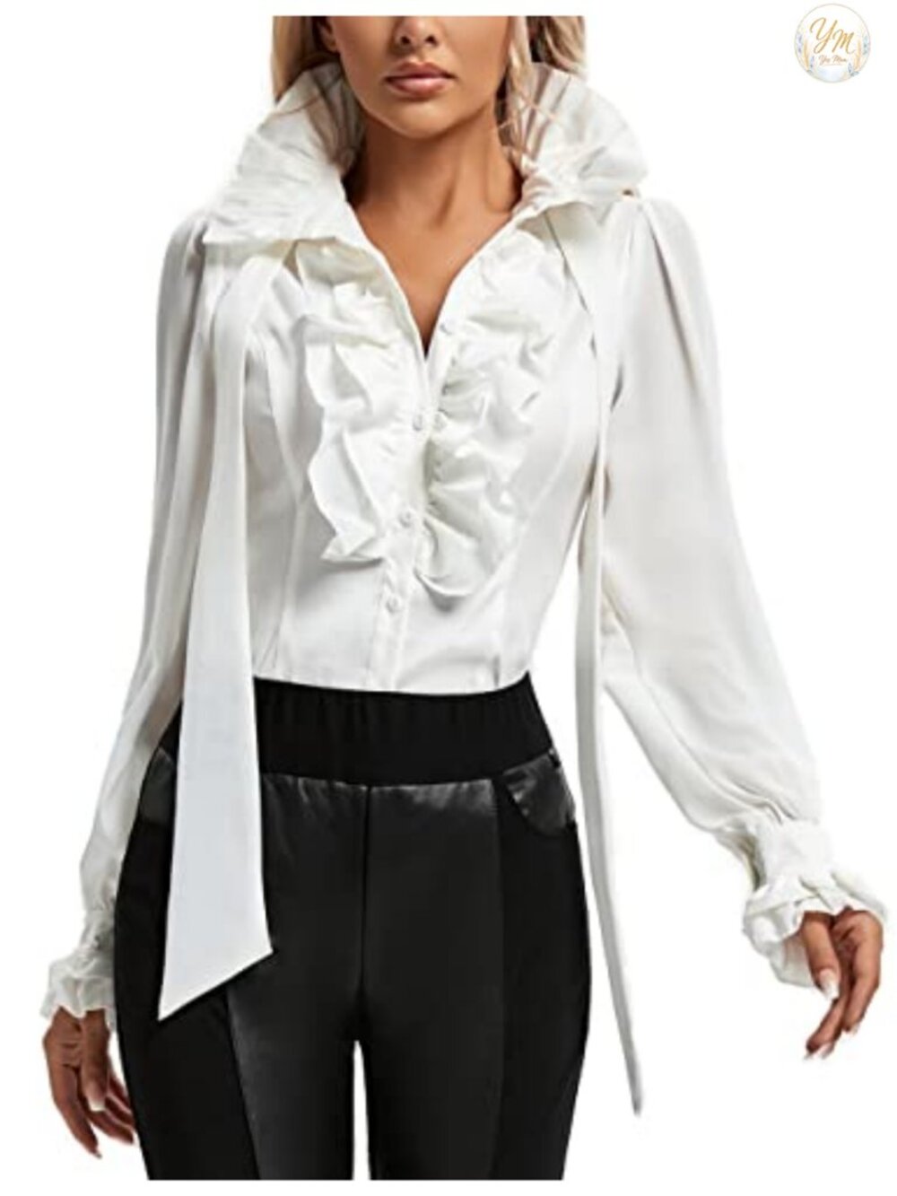 Victorian Gothic Pirate Shirt Renaissance Steampunk Cosplay Top